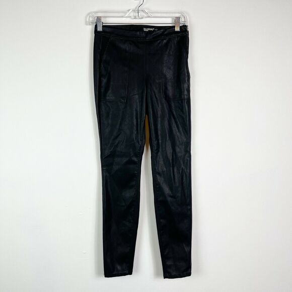 BlankNYC NWOT Women's The Bond Faux Leather Mid-Rise Vegan Pants Size 25 - Picture 2 of 6